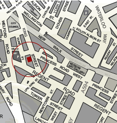 Map of King Street and surrounding area